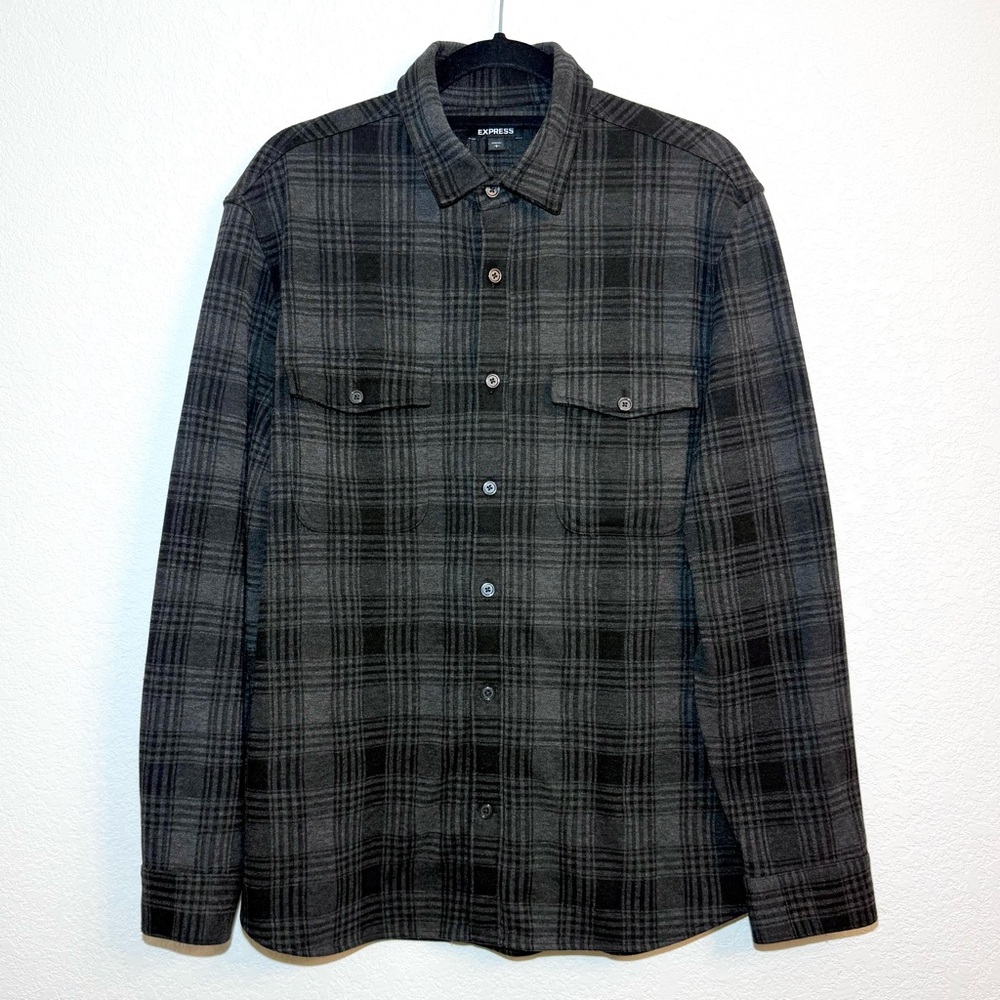 Express Plaid Supersoft Flannel Shirt